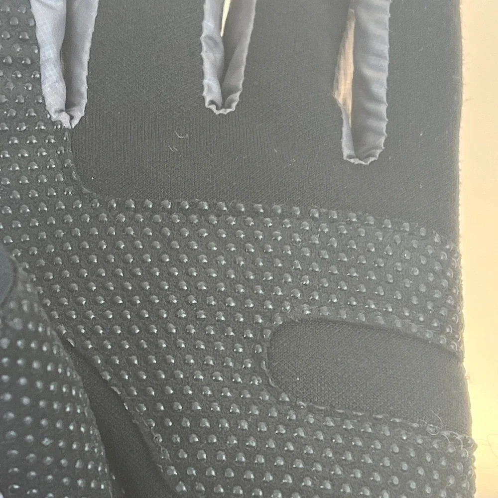 HEAD Padded Winter Ski Gloves Windproof Black Gray Fleece‎ Lined Snow Medium